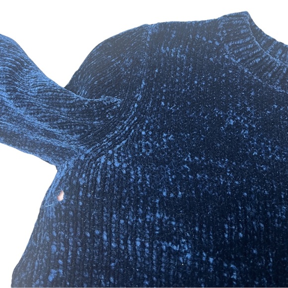 Orvis Navy Chenille Sweater Womens Small Soft Knit Cozy Winter - Picture 5 of 14